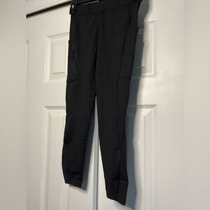 Kids Black Equestrian Leggings Youth Small Riding Pants